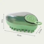 Dog Cleaning Supply Fillable Shower Gel Type Cats Dog Massage Bathing Brush - Image 4