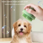 Pet Cleaning Supply Capsule Refillable Shower Gel Type Cats Dogs Bathing Massage Brush - Image 3