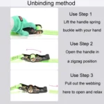 Motorcycle Ratchet Tensioner Cargo Bundling And Luggage Fixing Straps - Image 8