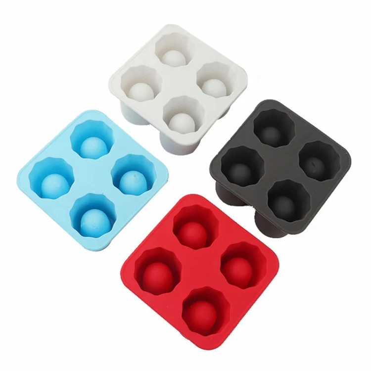 TBD06047038_B2.webp Four Hole Ice Cup Silicone Mold Compartment Cylindrical Coke Whiskey Ice Cube Maker Mold - Image 3
