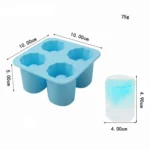 Four Hole Ice Cup Silicone Mold Compartment Cylindrical Coke Whiskey Ice Cube Maker Mold - Image 4