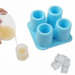 Four Hole Ice Cup Silicone Mold Compartment Cylindrical Coke Whiskey Ice Cube Maker Mold - Image 7