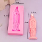 Virgin Mary Fondant Silicone Cake Molds DIY Chocolate Clay Mold Pastry Baking Tool - Image 3