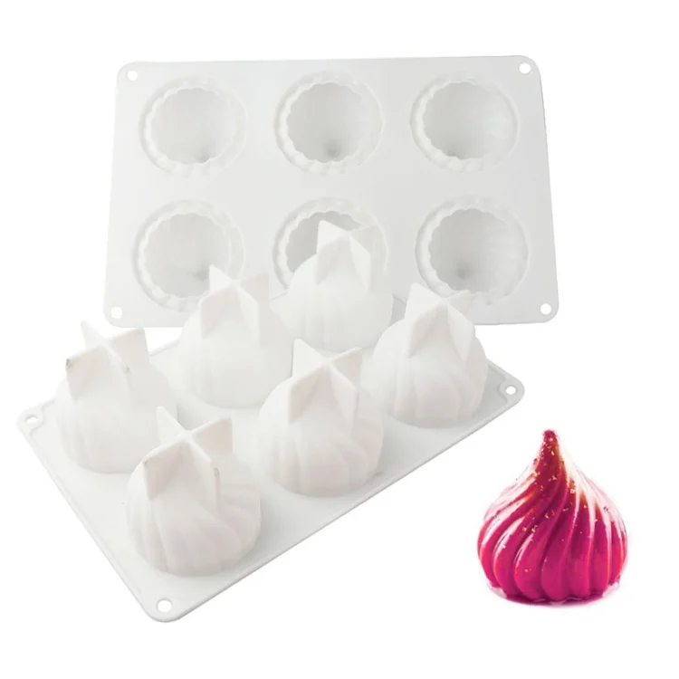 TBD06047042_B2.webp Swirl Mousse Cake Mold Chocolate Baking French Dessert Onion Shape Silicone Mold - Image 3