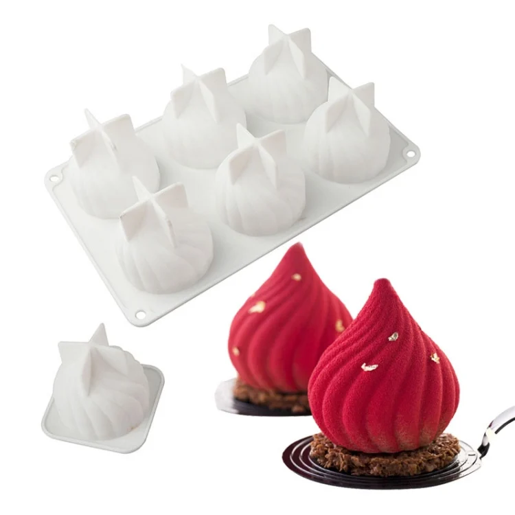TBD06047042_B3.webp Swirl Mousse Cake Mold Chocolate Baking French Dessert Onion Shape Silicone Mold - Image 4