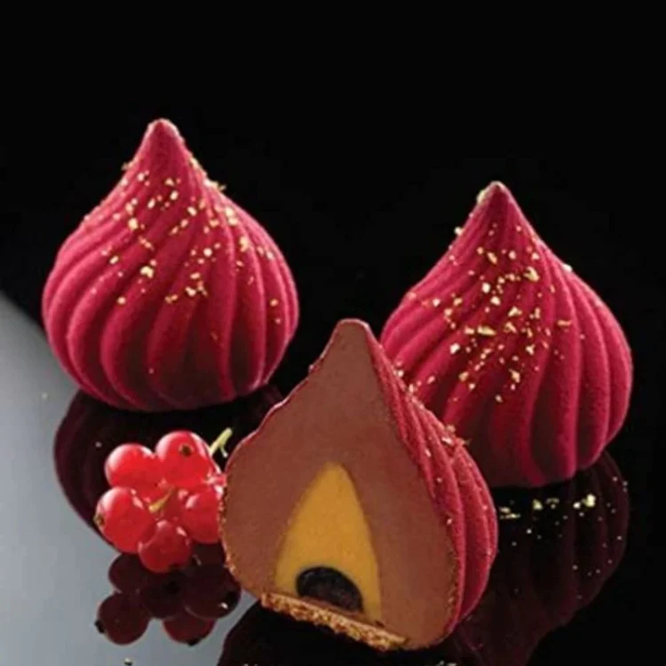 TBD06047042_B5.webp Swirl Mousse Cake Mold Chocolate Baking French Dessert Onion Shape Silicone Mold - Image 6