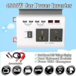 DC 12V To AC 220V Car Inverter Dual Socket 4USB - Image 2