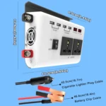 DC 12V To AC 220V Car Inverter Dual Socket 4USB - Image 3