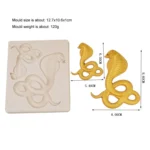 Cake Silicone Mold Snake Shape Fondant Chocolate Decoration Mold Kitchen Baking Tool - Image 3