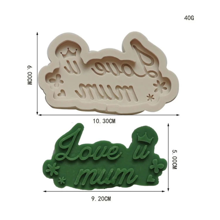 TBD0604706101_1.webp Mother Day Fondant Chocolate Silicone Mold Cake Decoration Baking Love Mother Word Mold - Image 5