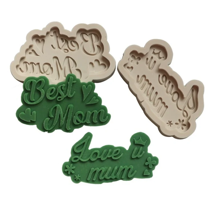 TBD06047061_B1.webp Mother Day Fondant Chocolate Silicone Mold Cake Decoration Baking Love Mother Word Mold - Image 2