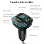 Car Bluetooth MP3 Player Ambient Light Charger - Image 4