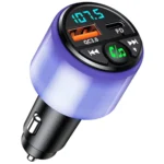 48W PD Fast Charging Car Bluetooth MP3 Player Ambient Light - Image 2