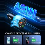 48W PD Fast Charging Car Bluetooth MP3 Player Ambient Light - Image 3