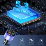 48W PD Fast Charging Car Bluetooth MP3 Player Ambient Light - Image 4