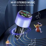 48W PD Fast Charging Car Bluetooth MP3 Player Ambient Light - Image 6