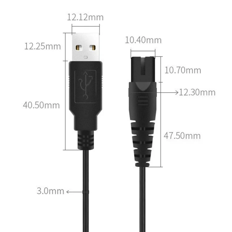 TBD06047076_B2.webp 1.25m For Shaver / Water Refill Device USB TTo 8-Figure Tail Charging Cable Power Cord - Image 3