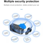 One To Four PD+QC Car Cigarette Lighter Multi-Port Mobile Phone Charger - Image 5