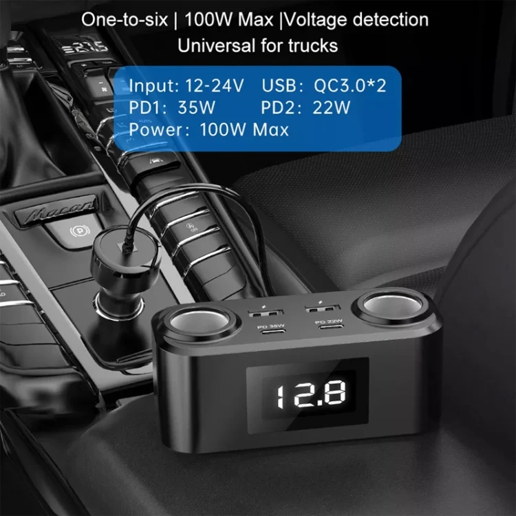 TBD06047083_8.webp One To Four PD+QC Car Cigarette Lighter Multi-Port Mobile Phone Charger - Image 9