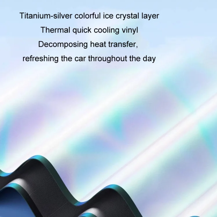 TBD06047091_B1.webp 145x80cm Car Front Windshield Sun Protection Laser Sunshade Blinds - Image 2