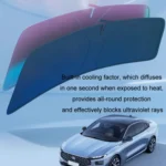 145x80cm Car Front Windshield Sun Protection Laser Sunshade Blinds - Image 5