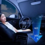 145x80cm Car Front Windshield Sun Protection Laser Sunshade Blinds - Image 7