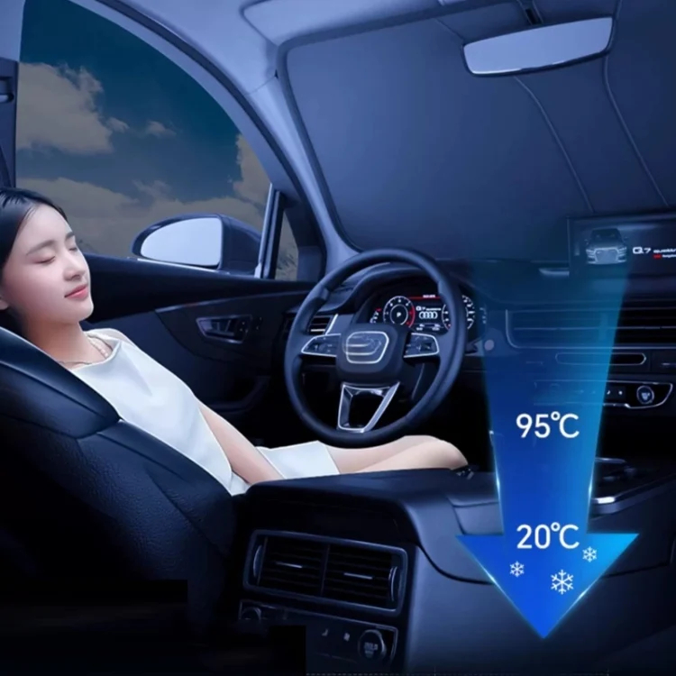 TBD06047091_B6.webp 145x80cm Car Front Windshield Sun Protection Laser Sunshade Blinds - Image 7