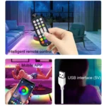 24-Key 2.4G Smart Colorful Running Water LED Light Strip Controller - Image 6