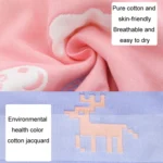 2pcs Dual Sided Newborn Baby Petal Waterproof Bib Six Layers Gauze Cotton Plum Bib - Image 6