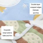 2pcs Dual Sided Newborn Baby Petal Waterproof Bib Six Layers Gauze Cotton Plum Bib - Image 7