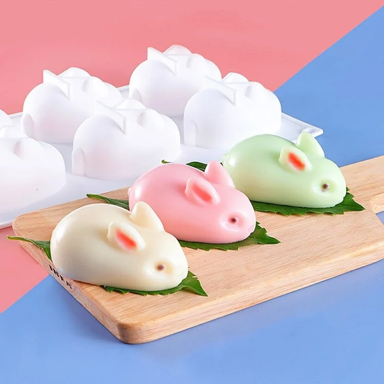 TBD06047149_B1.webp 6-link Bunny Pudding Silicone Mold Cake Mousse Jelly Baking Grinder - Image 2
