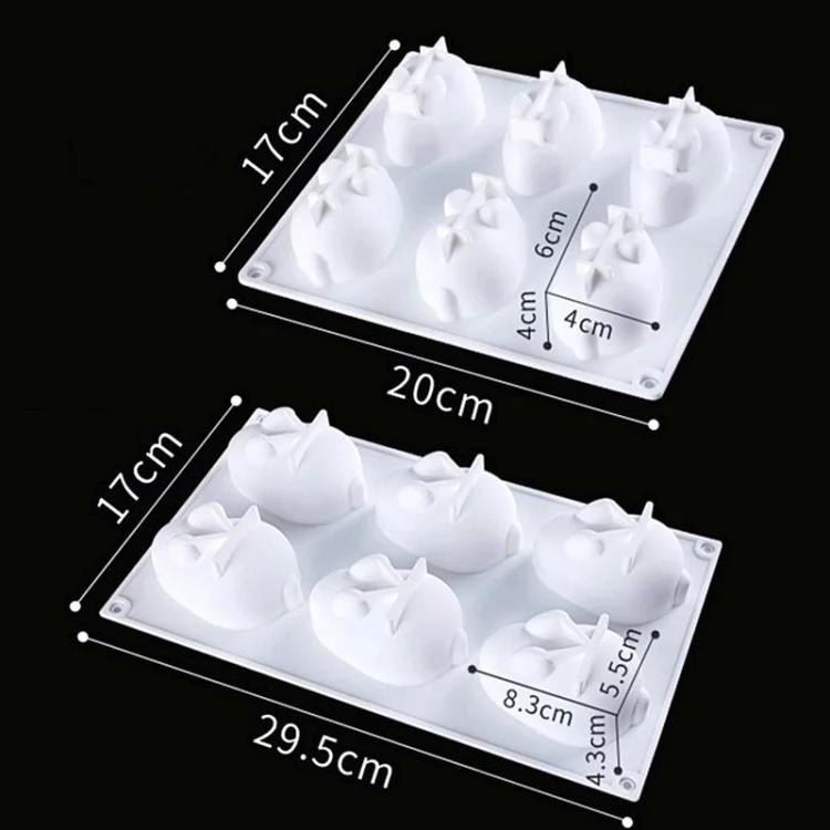 TBD06047149_B2.webp 6-link Bunny Pudding Silicone Mold Cake Mousse Jelly Baking Grinder - Image 3