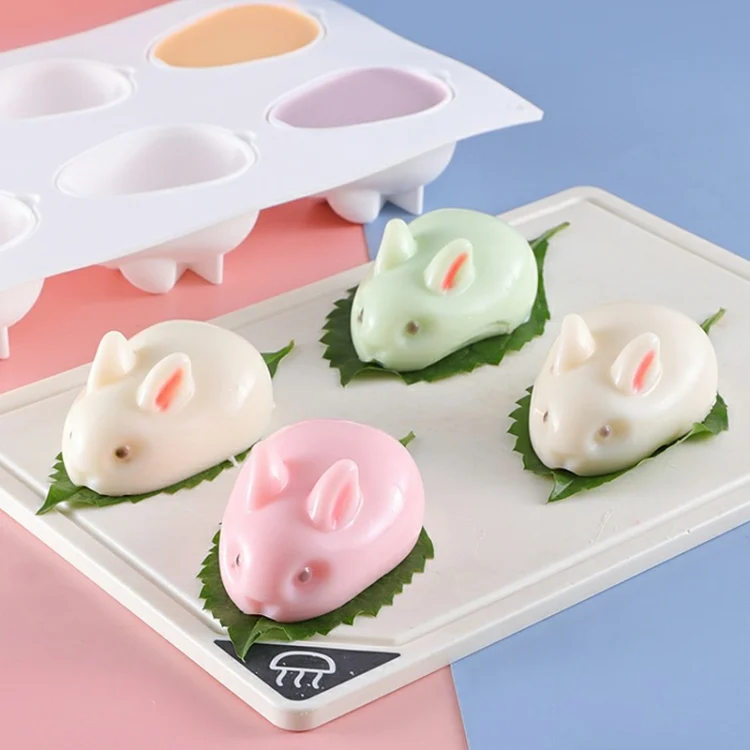 TBD06047149_B6.webp 6-link Bunny Pudding Silicone Mold Cake Mousse Jelly Baking Grinder - Image 7