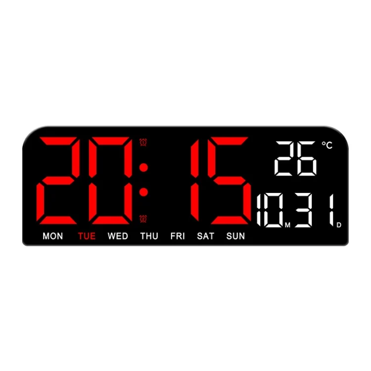 TBD0604715401A.webp LED Screen Digital Display Desktop Alarm Clock Multifunctional Decoration Wall Clock - Image 1
