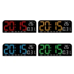 LED Screen Digital Display Desktop Alarm Clock Multifunctional Decoration Wall Clock - Image 2