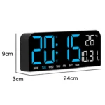 LED Screen Digital Display Desktop Alarm Clock Multifunctional Decoration Wall Clock - Image 3