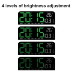 LED Screen Digital Display Desktop Alarm Clock Multifunctional Decoration Wall Clock - Image 4