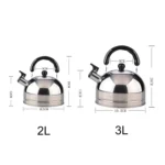 Thickened Stainless Steel Hemispherical Whistle Induction Cooker Gas Stove Kettle - Image 2