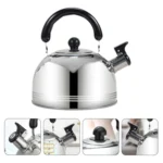 Thickened Stainless Steel Hemispherical Whistle Induction Cooker Gas Stove Kettle - Image 3