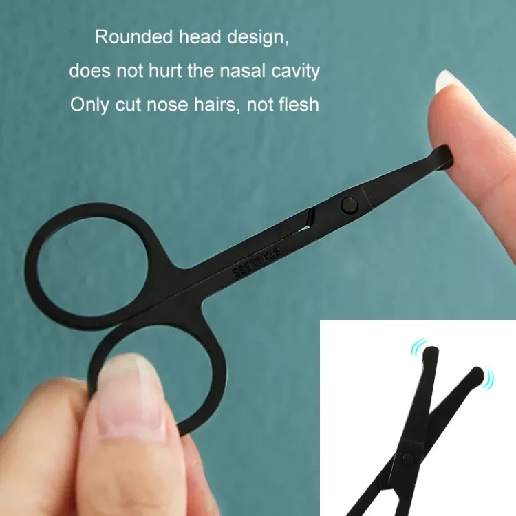 TBD06047159_B4.webp Men Nose Hair Scissor Round Tip Nose Hair Trimmer Manual Trimming Scissor - Image 5