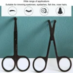 Men Nose Hair Scissor Round Tip Nose Hair Trimmer Manual Trimming Scissor - Image 8