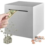 Stainless Steel Money Box Only In, No Export Adult Children Savings Box - Image 2
