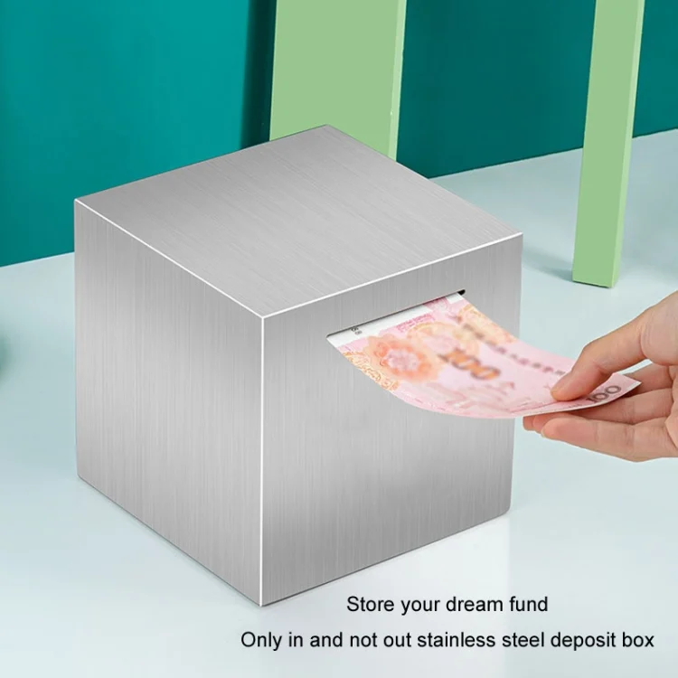 TBD06047162_B3.webp Stainless Steel Money Box Only In, No Export Adult Children Savings Box - Image 4