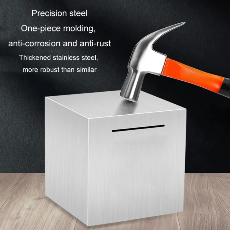 TBD06047162_B5.webp Stainless Steel Money Box Only In, No Export Adult Children Savings Box - Image 6