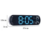 Remote Control Digital Display Atmosphere Light Wall Clock Living Room Decoration Clock - Image 3
