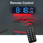 Remote Control Digital Display Atmosphere Light Wall Clock Living Room Decoration Clock - Image 9