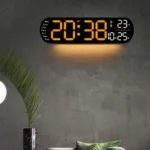 Remote Control Digital Display Atmosphere Light Wall Clock Living Room Decoration Clock - Image 10