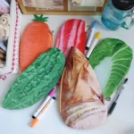 3D Simulation Ingredients Vegetable Plush Pencil Pouch Large Pen Case Student Stationery - Image 3