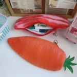 3D Simulation Ingredients Vegetable Plush Pencil Pouch Large Pen Case Student Stationery - Image 5