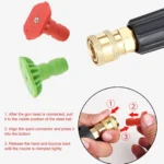 High-pressure Car Washer Nozzle Fan-shaped 1/4 Quick Plug Connector Water Rifle Parts - Image 5